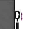 vidaXL Retractable Side Awning Anthracite 55.1x118.1"