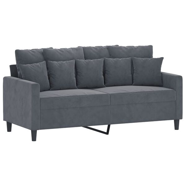 vidaXL 2-seater Sofa Dark Gray Velvet (100% polyester) Medium