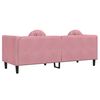 vidaXL Sofa Pink Velvet (100% polyester), plywood, solid wood 3-Seater