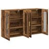 vidaXL Wall Cabinets 2 pcs Old Wood 27.36 x 13.39 x 35.43 in