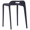 vidaXL Stool Set of 4 Black Polypropylene Compact size Stackable