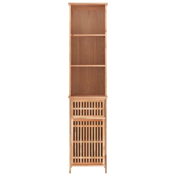 vidaXL Bathroom Cabinet Walnut Solid walnut wood with an oiled finish Tall