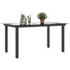 vidaXL Garden Dining Table Black Aluminum Medium Durable