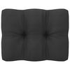 vidaXL Garden Lounge Set Black Solid pinewood Large Modular