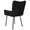 vidaXL Dining Chair Set of 2 Black Velvet (100% polyester), metal, plywood