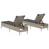 vidaXL Sun Lounger Set Light Grey