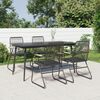 vidaXL Garden Dining Set Black PVC rattan Medium Durable