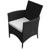 vidaXL Garden Furniture Set Black