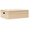 vidaXL Wooden Box Natural Solid pine wood (unfinished) Medium Durable