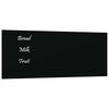 vidaXL Wall-mounted Magnetic Board Black 19.7"x7.9" Tempered Glass