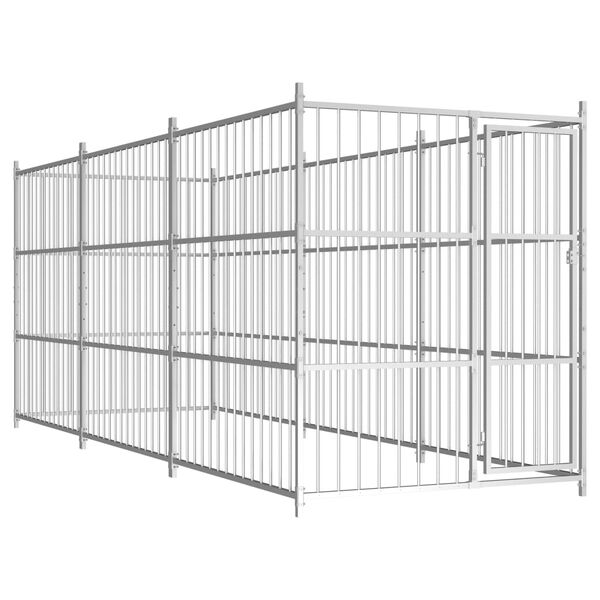 vidaXL Outdoor Dog Kennel 177.2"x59.1"x72.8"