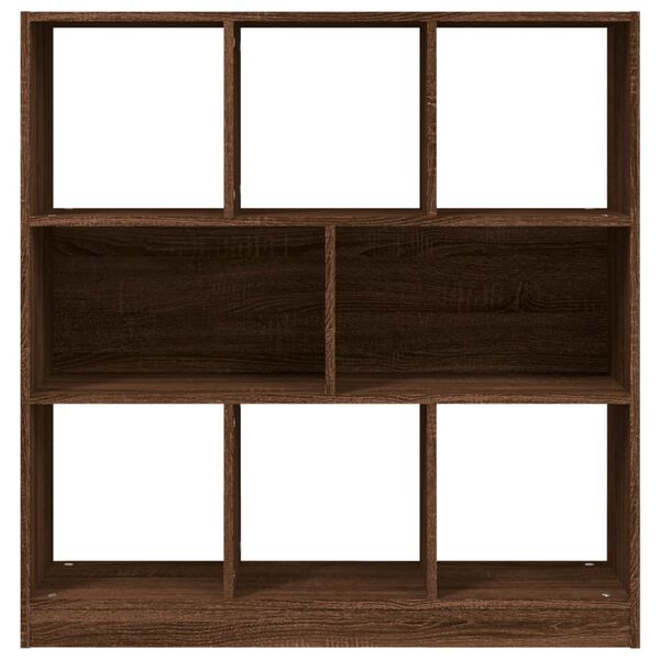 vidaXL Book Cabinet Brown Oak Engineered Wood Medium Book Cabinet