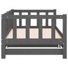 vidaXL Day Bed Grey Solid pinewood 2x Pull-Out Day Bed Rectangular