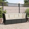 vidaXL Patio Sofa Black, Cream White