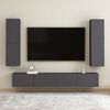 vidaXL TV Cabinet Set of 2 Grey Engineered wood Large TV Cabinet