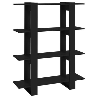 vidaXL Book Cabinet/Room Divider Black 39.4"x11.8"x48.6"