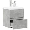 vidaXL Bathroom Furniture Set Concrete Grey Engineered Wood, Ceramic Large