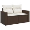 vidaXL Garden Sofa Set Brown PE rattan, powder-coated steel 7 Piece