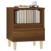 vidaXL Bedside Cabinet Brown oak Engineered wood 15.7 x 13.8 x 19.7 in