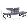 vidaXL Garden Bench Dark grey Solid Acacia Wood with grey wash finish