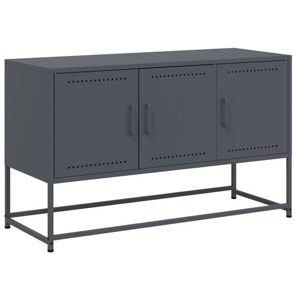 vidaXL TV Cabinet Anthracite Steel Medium TV Cabinet Rectangular