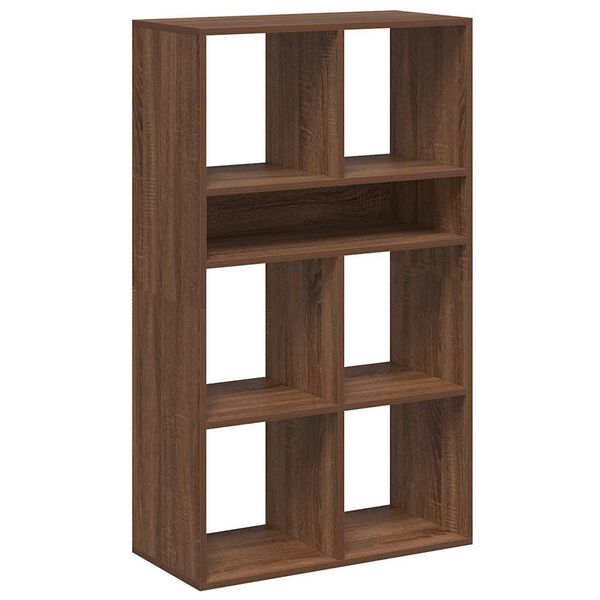 vidaXL Book Cabinet Brown oak Engineered wood Medium Storage