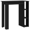 vidaXL Bar Table Black Engineered wood Medium Durable Bar Table