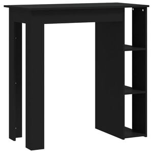 vidaXL Bar Table Black Engineered wood Medium Durable Bar Table