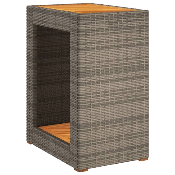 vidaXL Garden Side Table Grey & Brown