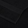 vidaXL Sauna Towel Set of 10 Black 100% Ring-Spun Cotton Extra Long