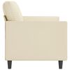 vidaXL 2-Seater Sofa Cream 75% PVC, 20% Polyester, 5% Cotton, Metal, Foam