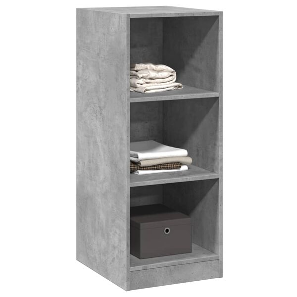 vidaXL Wardrobe Concrete grey Engineered wood Compact Warehouse