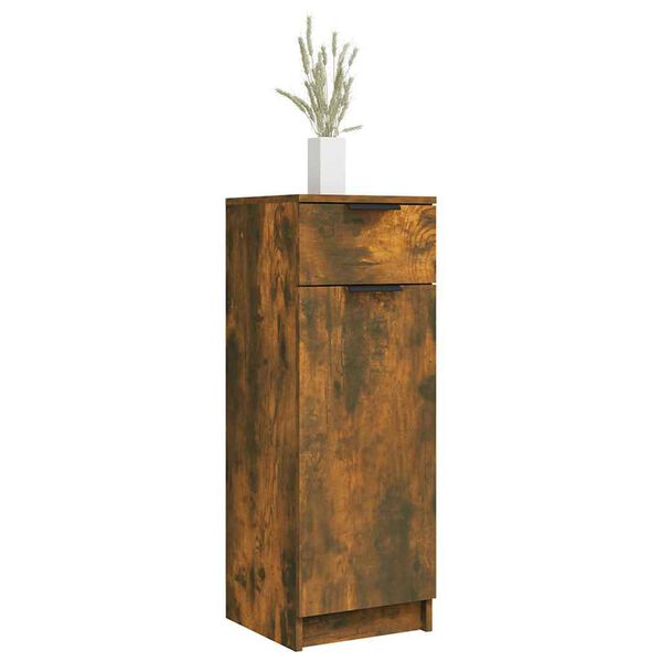 vidaXL Bathroom Cabinet Smoked Oak Engineered Wood Medium