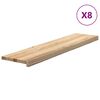 vidaXL Stair Tread Set of 8 Natural Oak Solid oak wood Medium Durable
