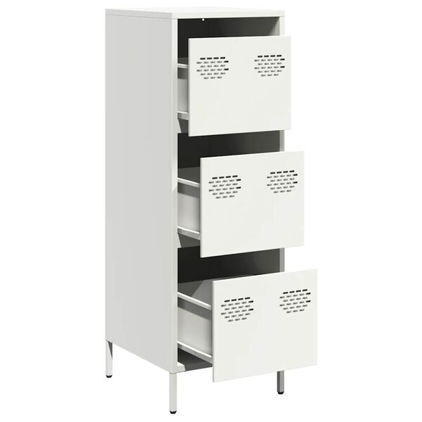 vidaXL Highboard White Cold-rolled steel Medium Highboard Rectangular