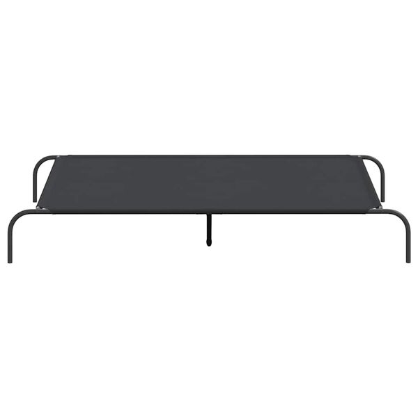 vidaXL Elevated Dog Bed Black Oxford fabric and powder-coated steel