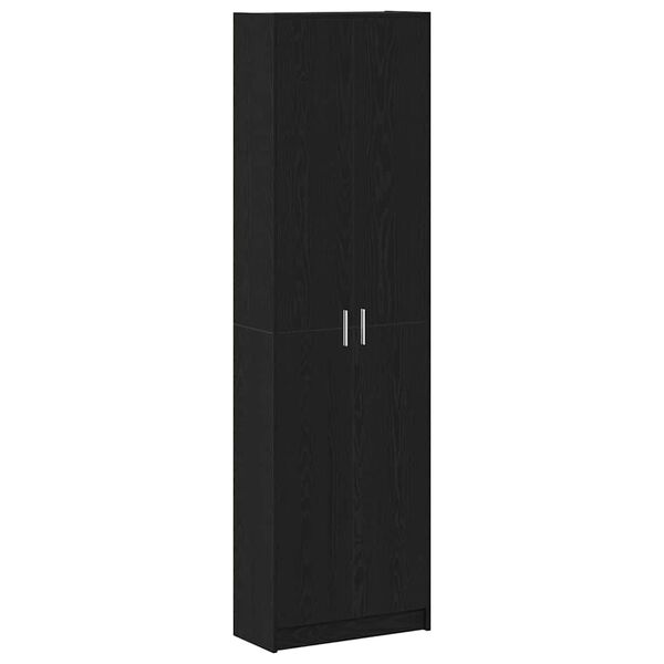 vidaXL Wardrobe Black Oak 21.65 x 9.84 x 74.41 in Engineered Wood