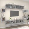 vidaXL TV Cabinet Set Set of 8 Grey Sonoma Engineered Wood Large