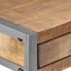 vidaXL Desk Rough Natural Mango Wood and Grey Iron Rough Mango Wood and Iron