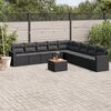 vidaXL Garden Sofa Set Black