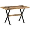 vidaXL Dining Table Rough Mango Wood 47.2 x 23.6 x 29.9 in Heavy Duty