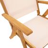 vidaXL Folding Garden Chair Set of 8 Cream