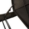 vidaXL Double Sun Lounger with Cushions Black Poly Rattan