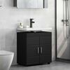 vidaXL Bathroom Cabinet Set TULUM Black 23.62 x 13.39 x 24.80 in