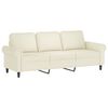 vidaXL 3-Seater Sofa with Footstool Cream 70.9" Velvet