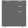 vidaXL Sideboard High Gloss Grey Engineered Wood Medium Sideboard