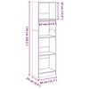 vidaXL Bookcase Grey Sonoma Engineered Wood Tall Bookcase Rectangular
