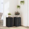 vidaXL Plant Stand Set of 2 Black Engineered wood Medium Minimalistic