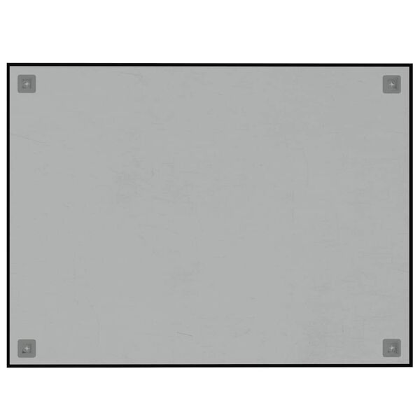 vidaXL Wall-mounted Magnetic Board Black 31.5"x23.6" Tempered Glass