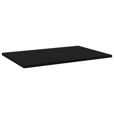 vidaXL Bookshelf Boards 4 pcs Black 23.6"x15.7"x0.6" Engineered Wood